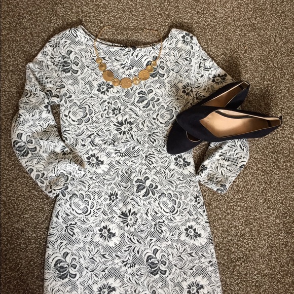 Flor Print Bodycon Dress - Picture 1 of 8